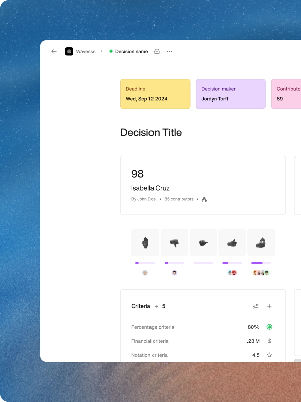 Decision board